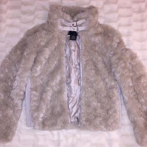 Cream Faux Fur Jacket